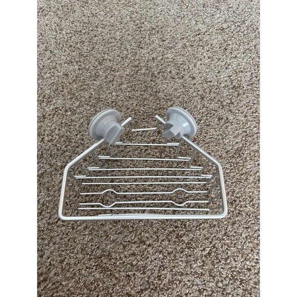 $5 WHEN BUNDLED Made By Design Rust Resistant Corner Suction Shower Basket - Picture 2 of 6